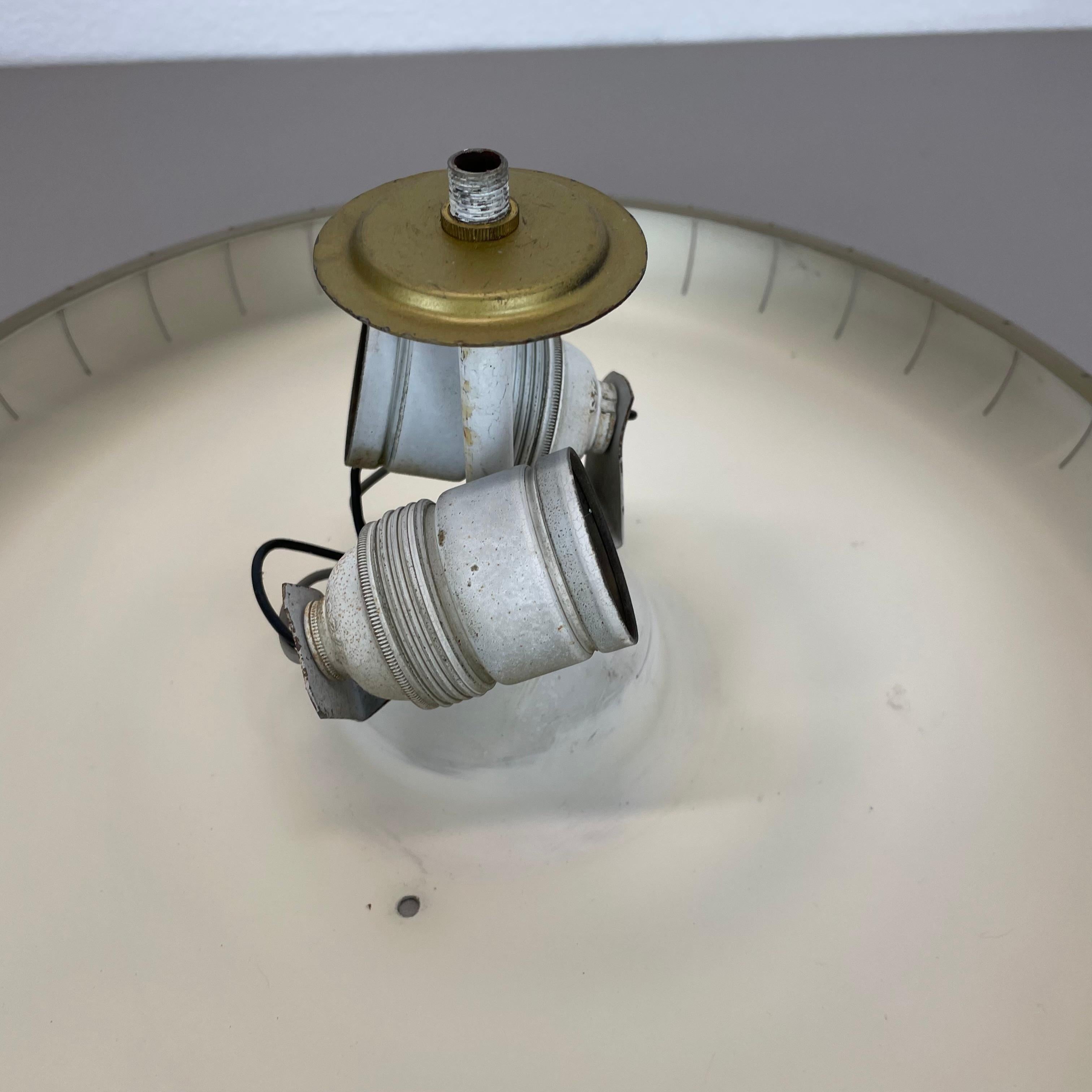 round 36cm metal Gino Sarfatti Style wall Ceiling Light Flushmount, Italy 1950s For Sale 9