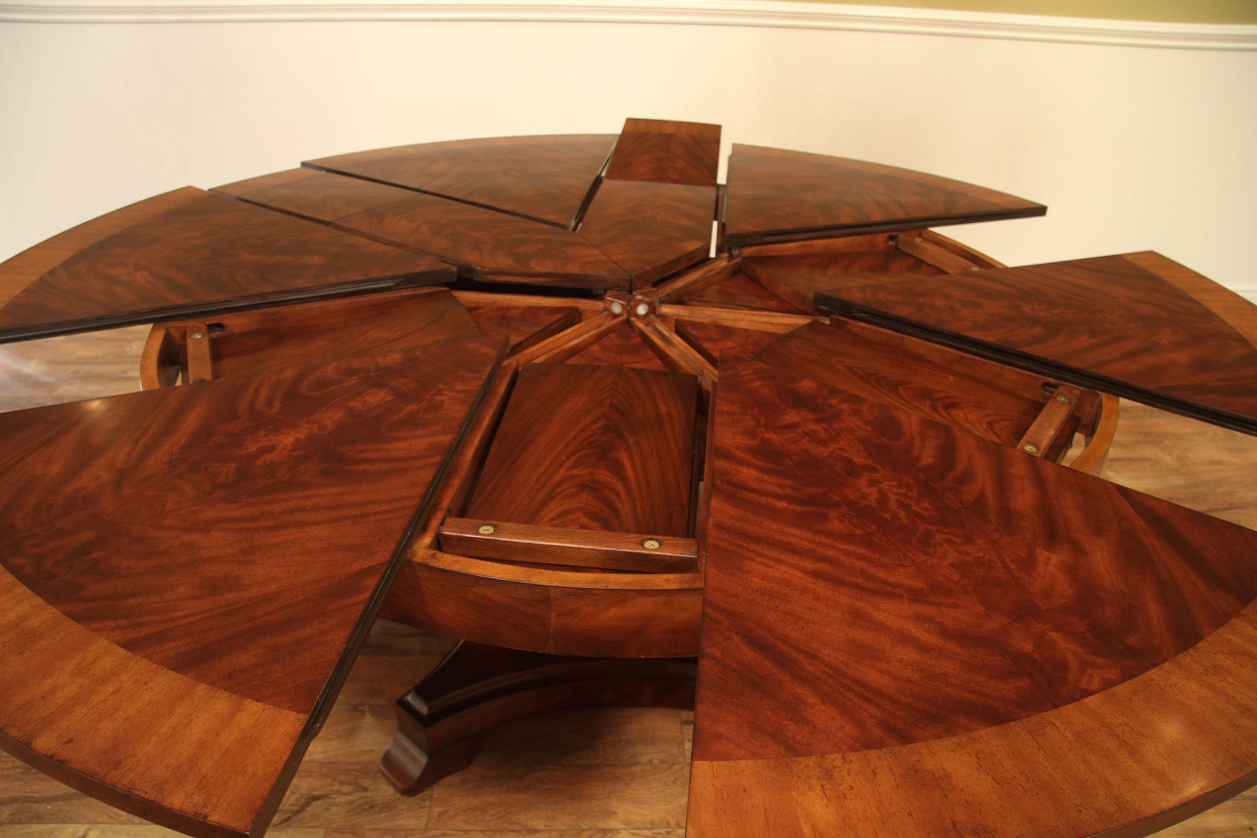 Regency Round Mahogany Jupe Dining Table by Leighton Hall
