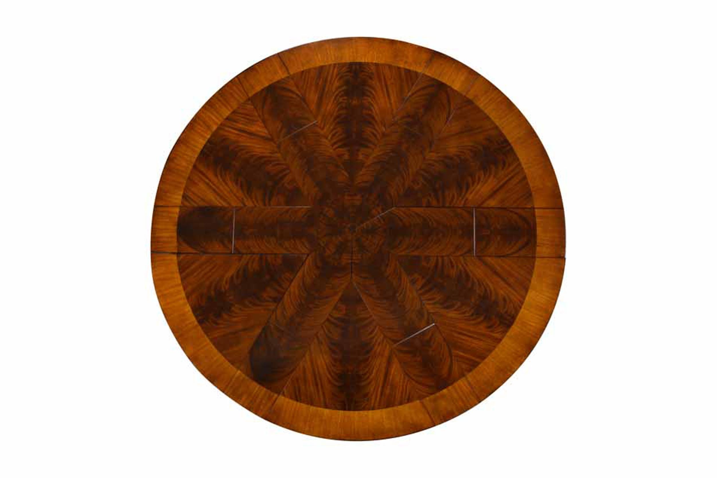 Unknown Round Mahogany Jupe Dining Table by Leighton Hall For Sale