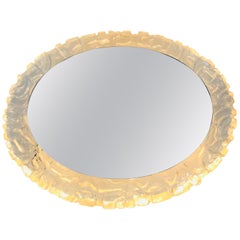 Round Acrylic Illuminated Mirror, 1970s