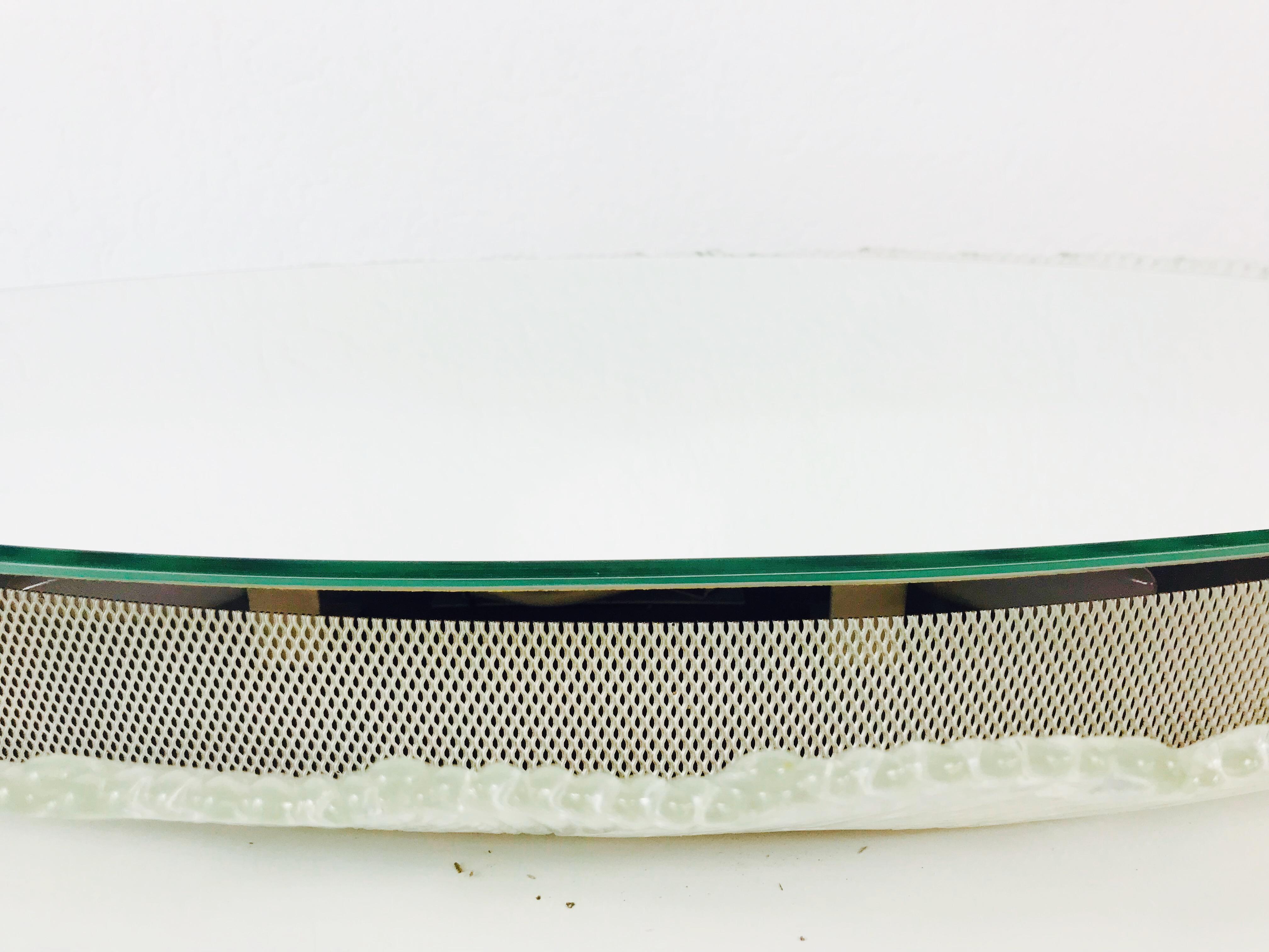 German Round Acrylic Illuminated Mirror from Hillebrand Lighting, 1970s For Sale