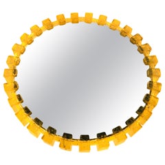 Round Acrylic Illuminated Mirror from Hillebrand Lighting, 1970s