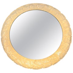 Round Acrylic Illuminated Mirror from Hillebrand Lighting, 1970s