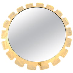 Round Acrylic Illuminated Mirror from Hillebrand Lighting, 1970s
