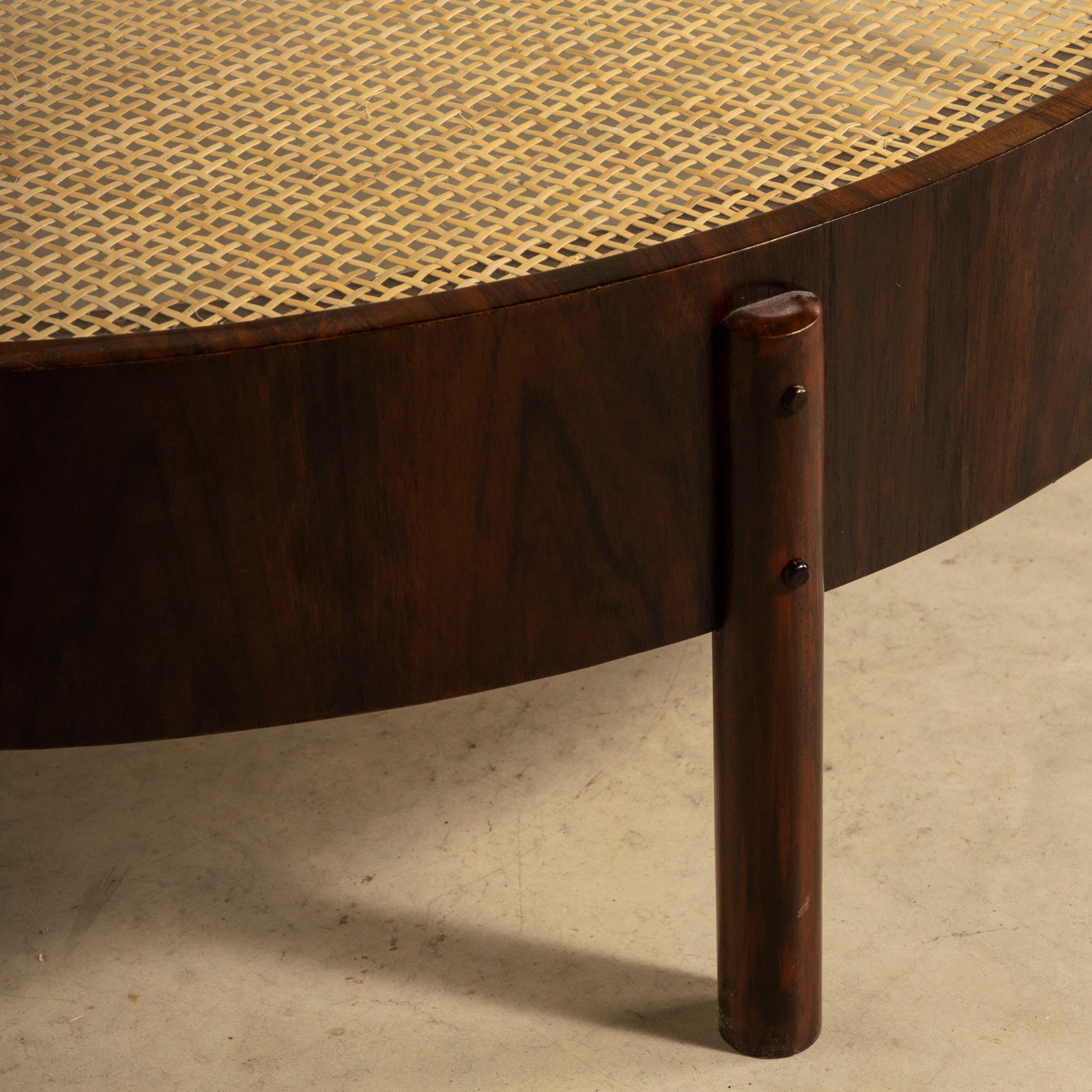Woodwork Round Adi Coffee Table, 2019, 60's-Inspired Brazilian Design