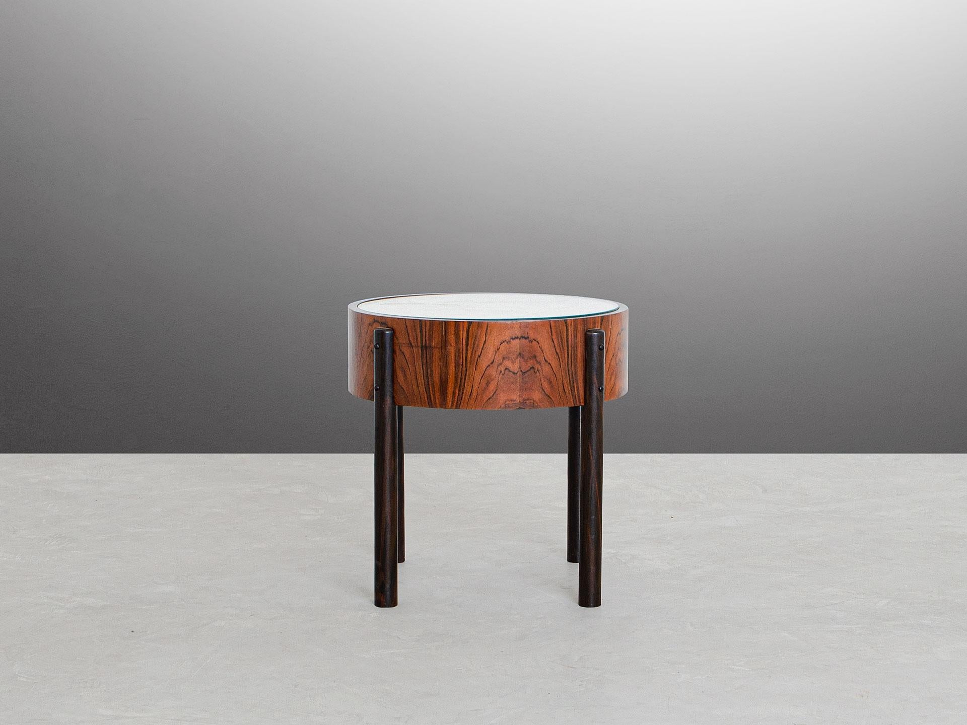 Mid-Century Modern Round Adi Side Table, 2019, 60's-Inspired, Brazilian Design For Sale