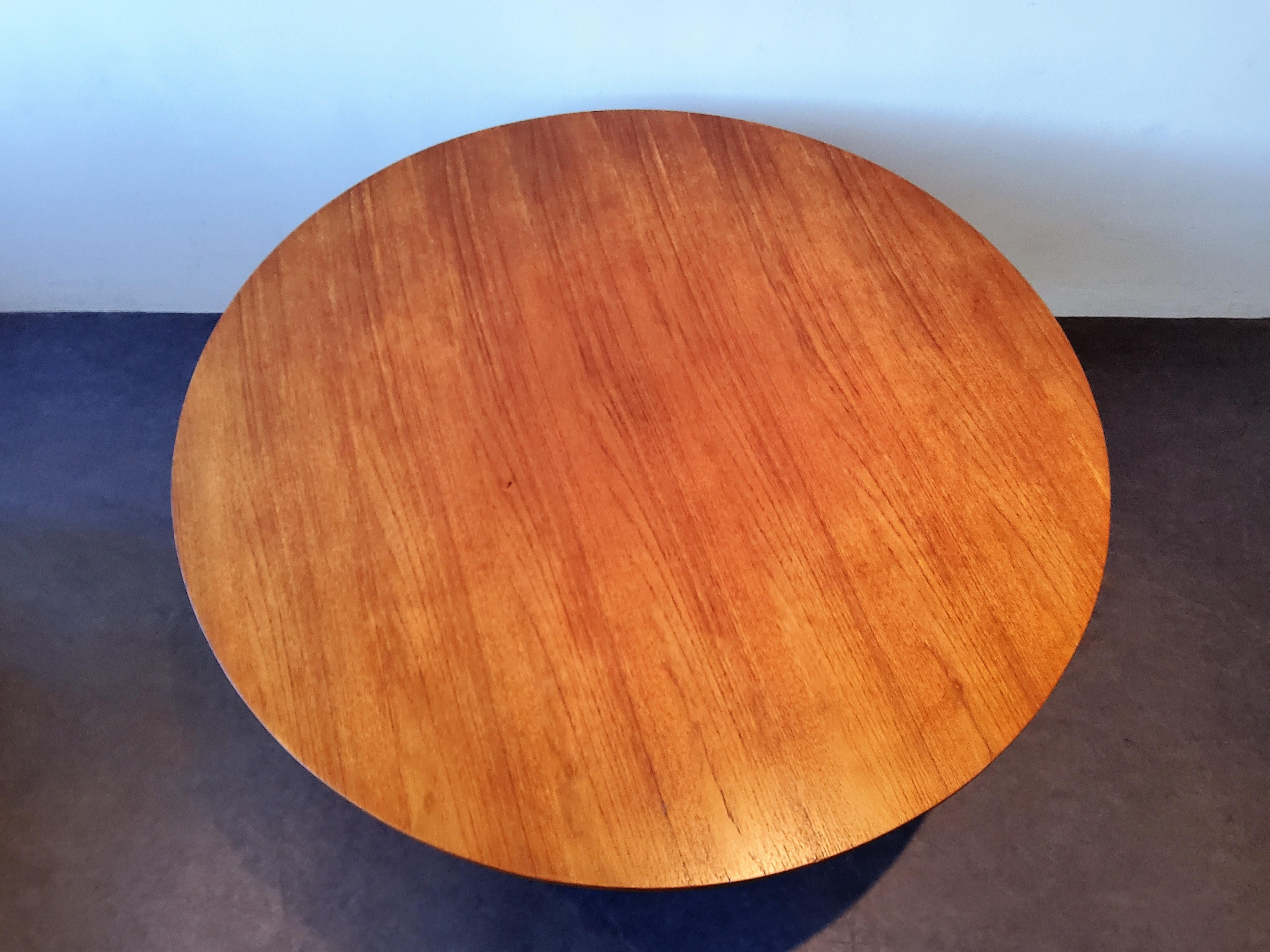 Metal Round Adjustable Dining or Coffee Table, Italy, 1950's
