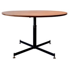 Round Adjustable Dining or Coffee Table, Italy, 1950's