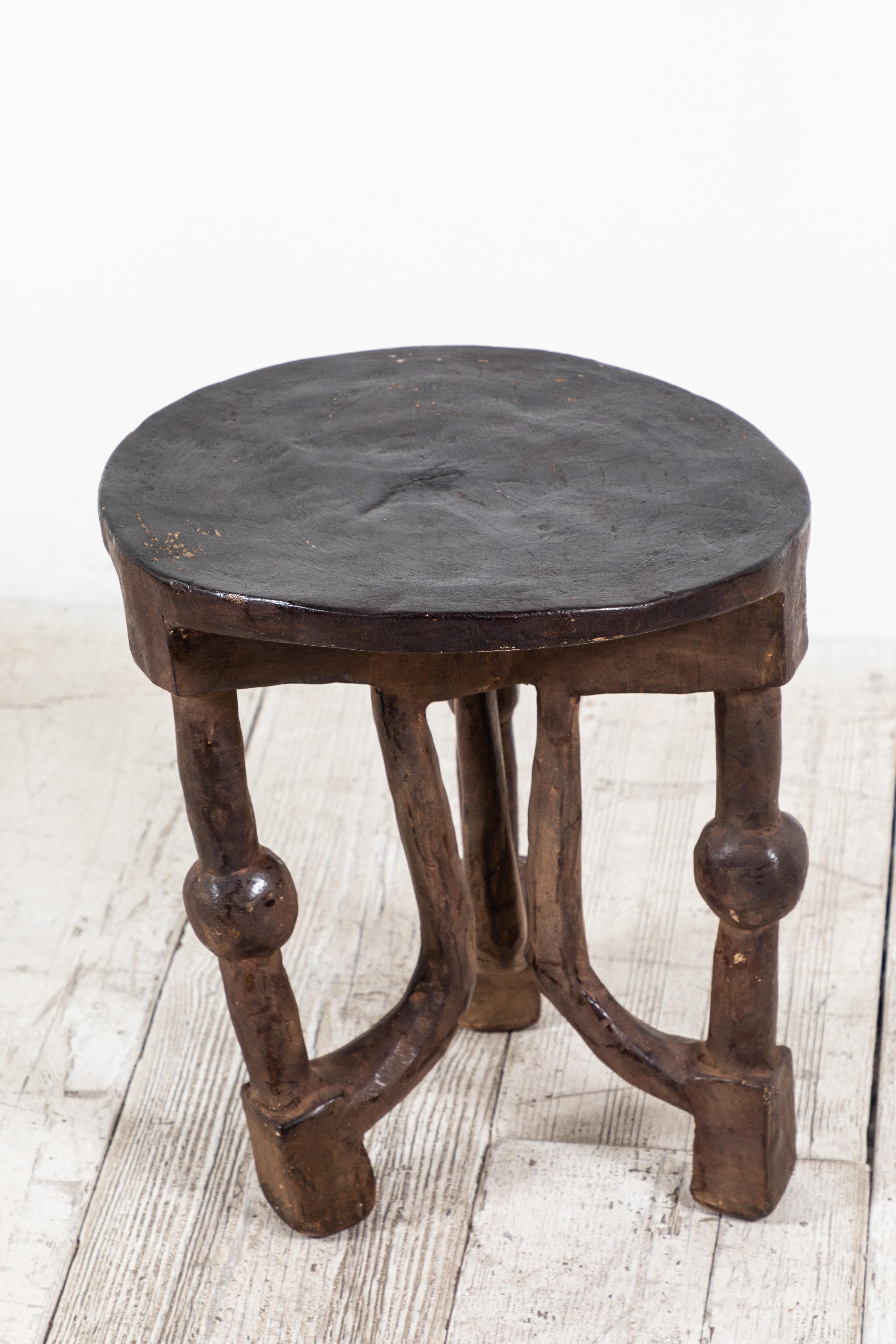 Late 20th Century Round African Stool from Tanzania