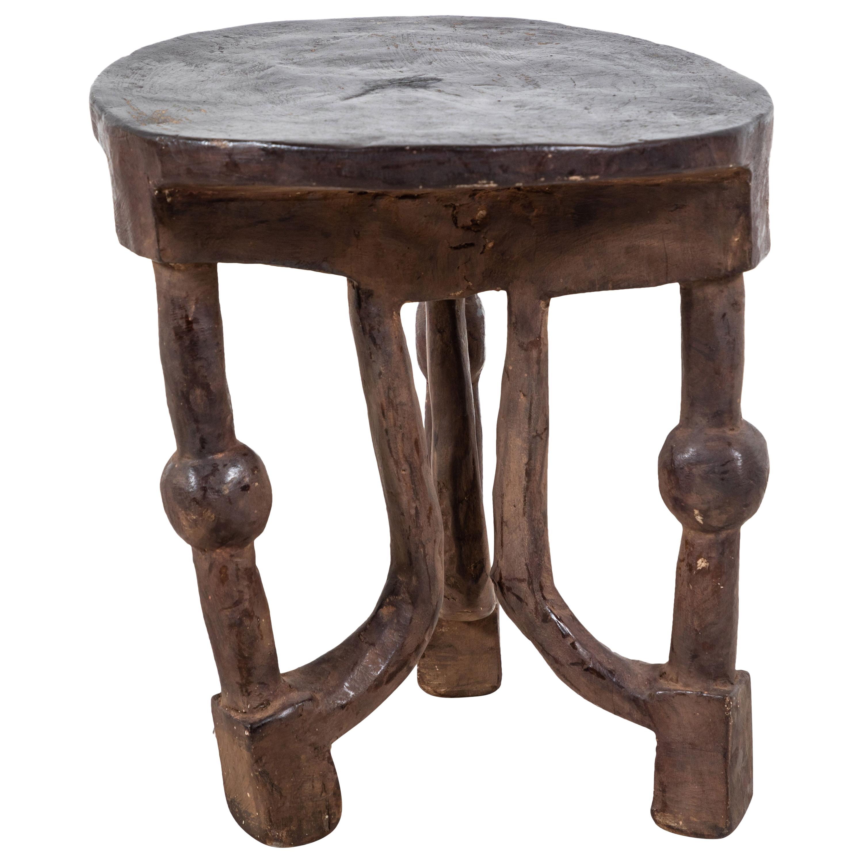 Round African Stool from Tanzania