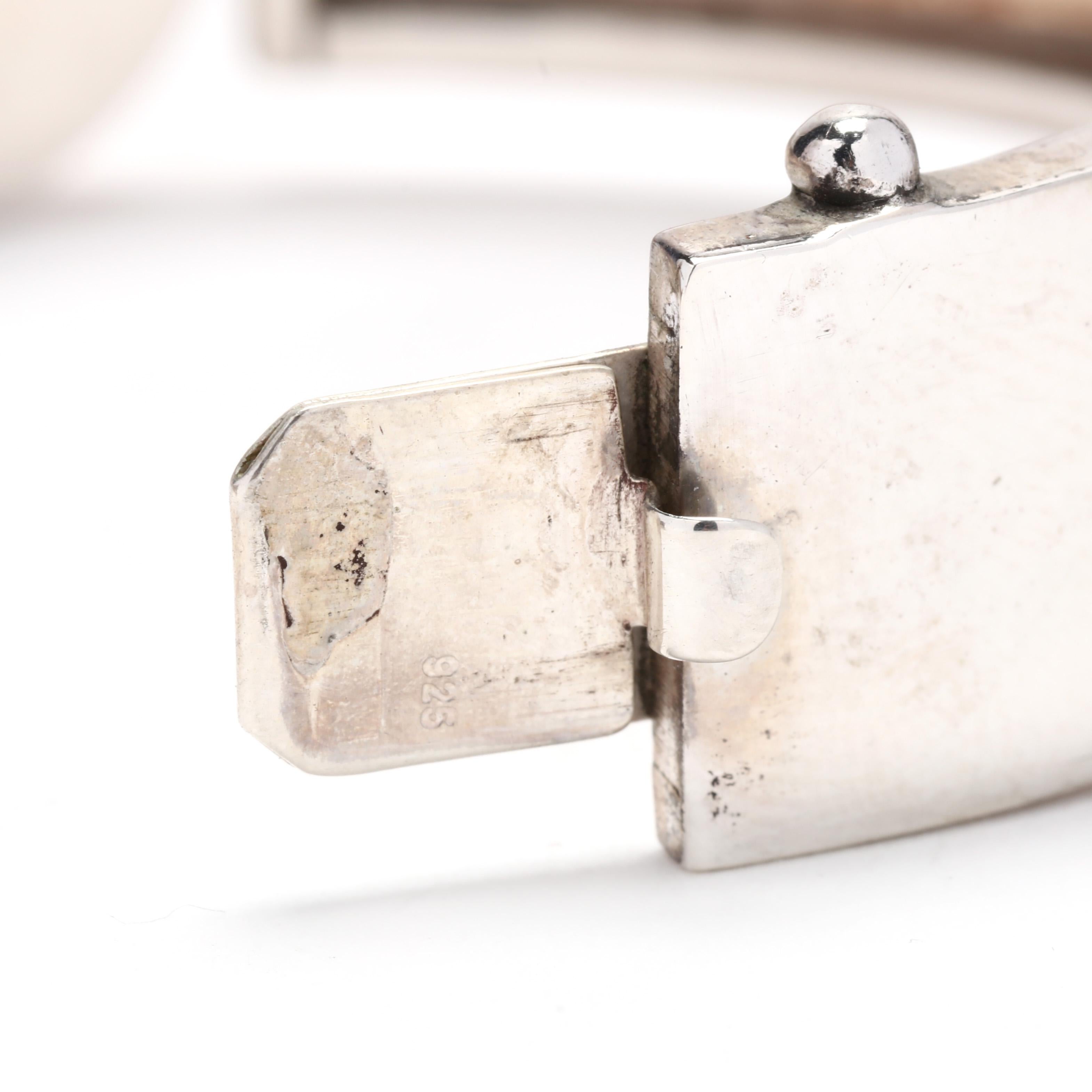 da uomo o donna Bracciale con cabochon in ambra tonda, argento, impilabile in vendita