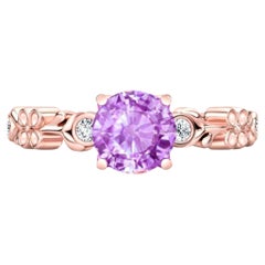 Round amethyst 14 gold ring.