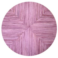 Round Amethyst Customizable La Quinta Cowhide Area Floor Rug X-Large