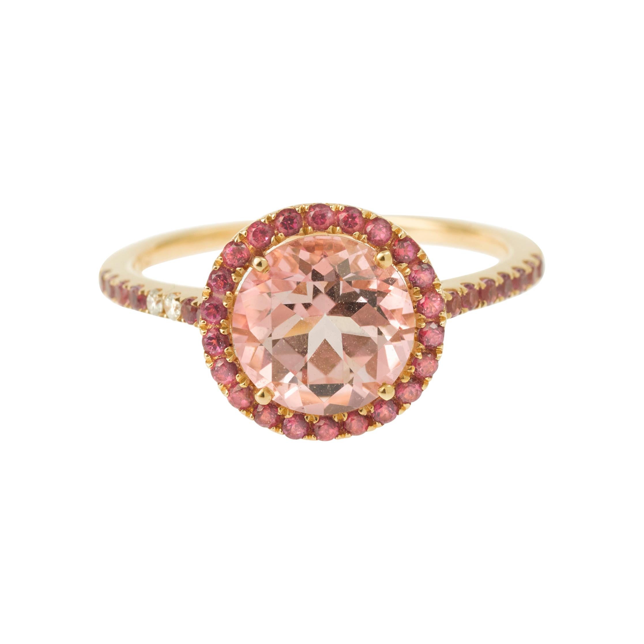 Diamond Pink Gold Ring For Sale at 1stDibs