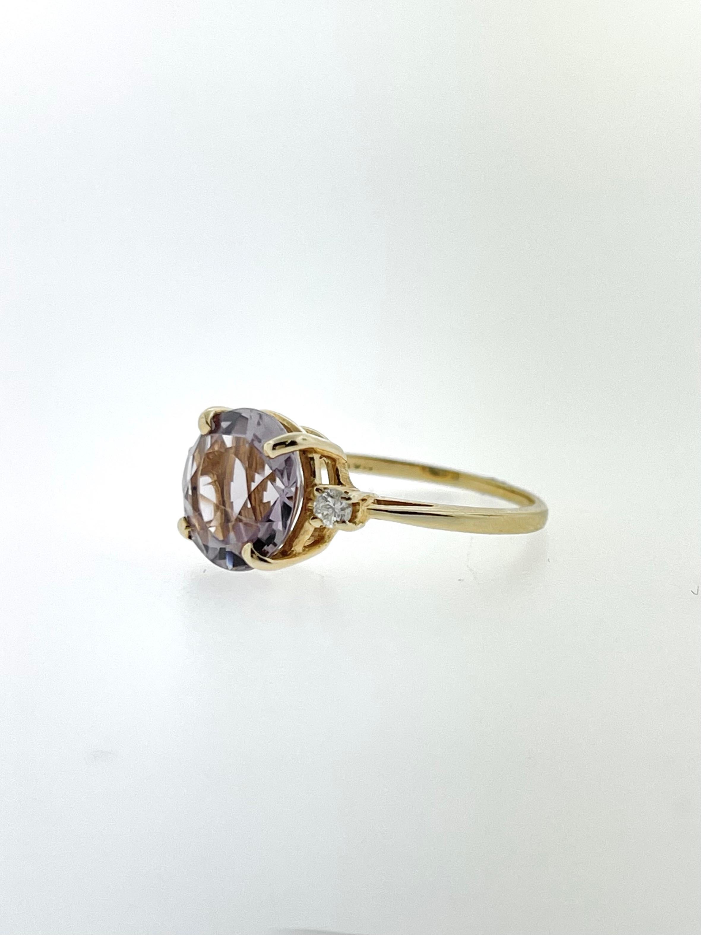 Round Cut Round Amethyst Ring For Sale