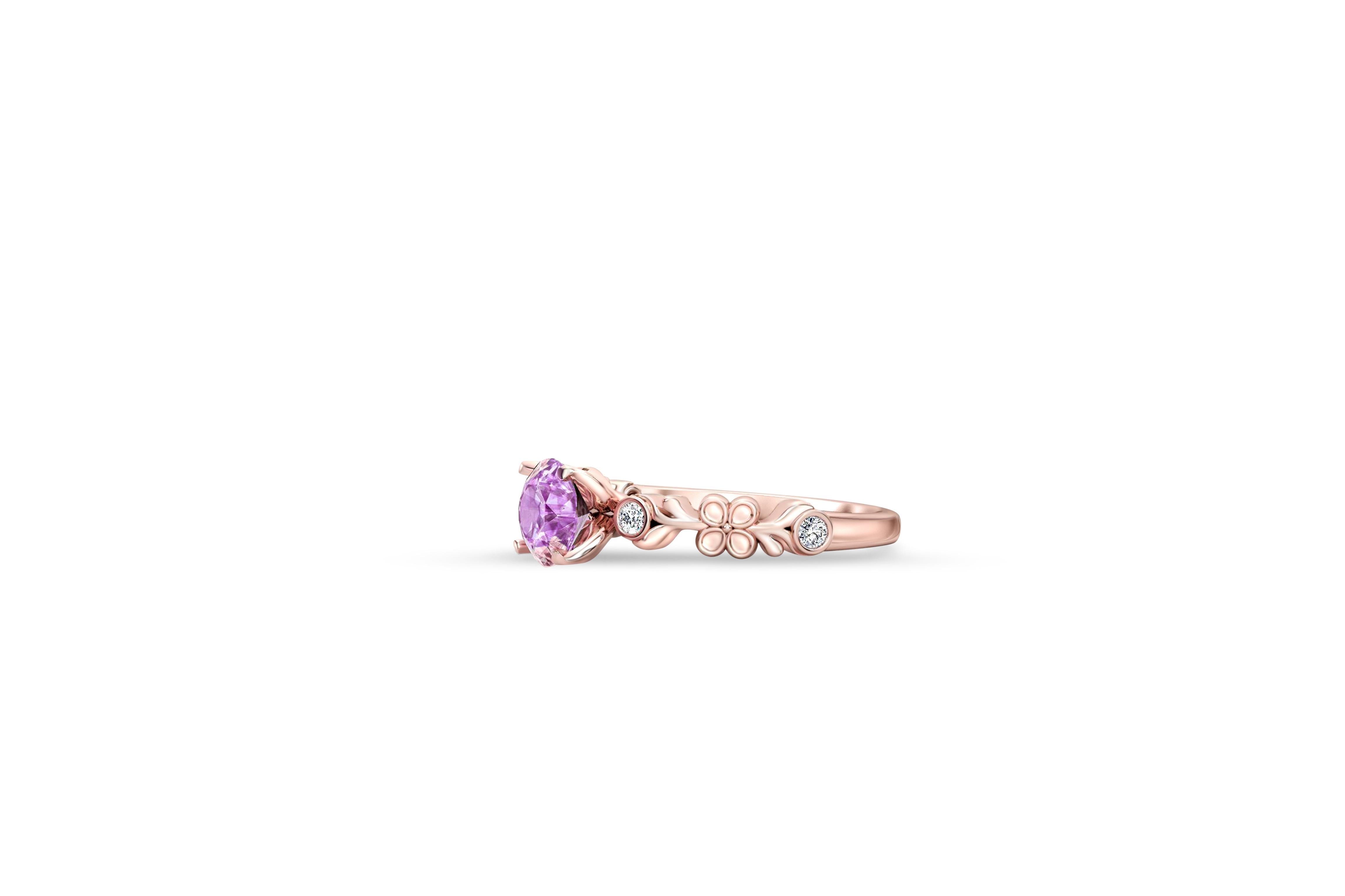 in vendita:  Round amethyst ring 4