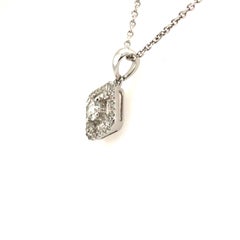Round and Baguette Cluster Pendant