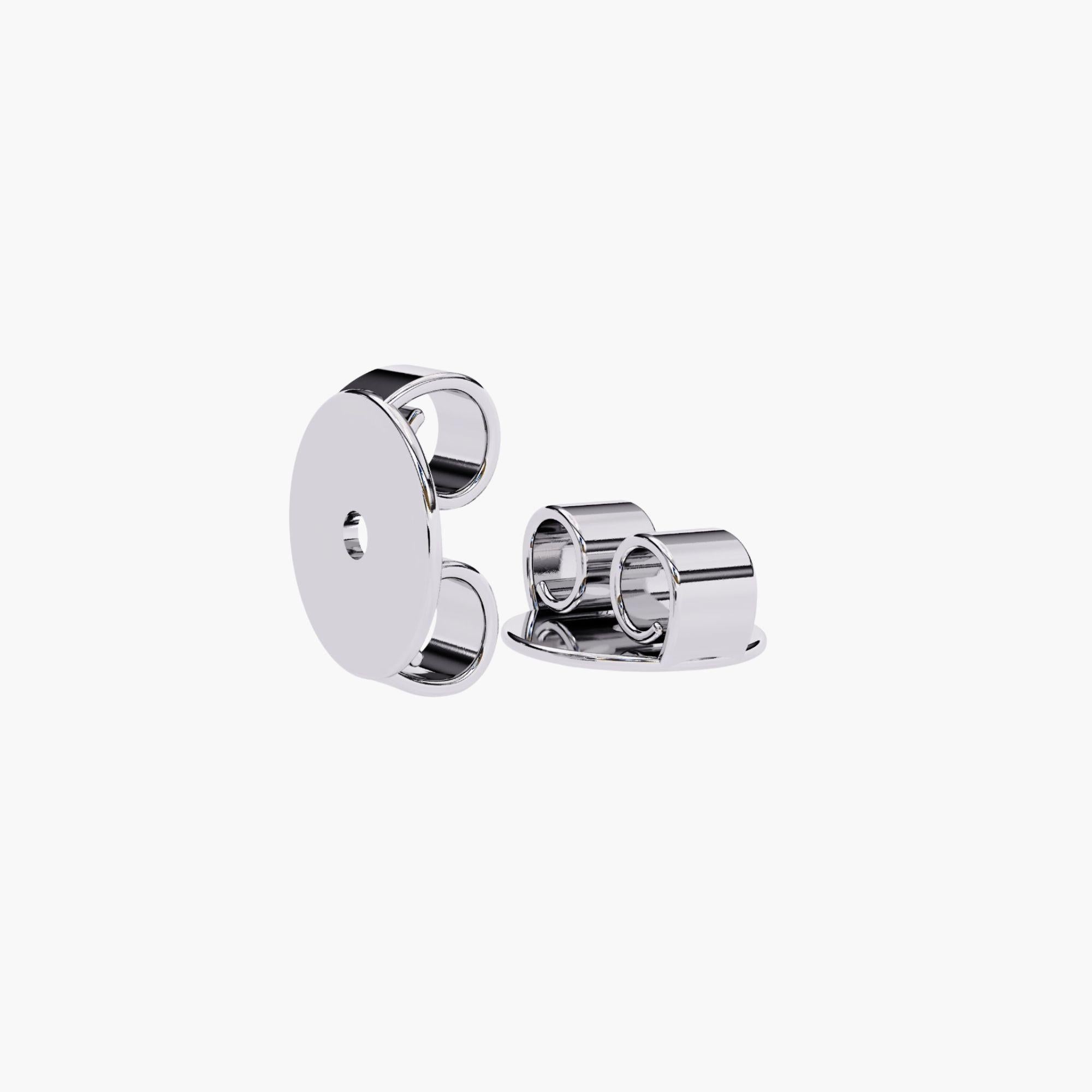 Round and Emerald Cut Earrings, Toi Et Moi Diamond Stud Earrings, 1 Ctw Studs Unisexe en vente