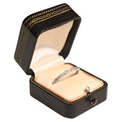 Platinum Diamond Wedding Ring. Round and Marquise Cut Diamond Full Eternity Band