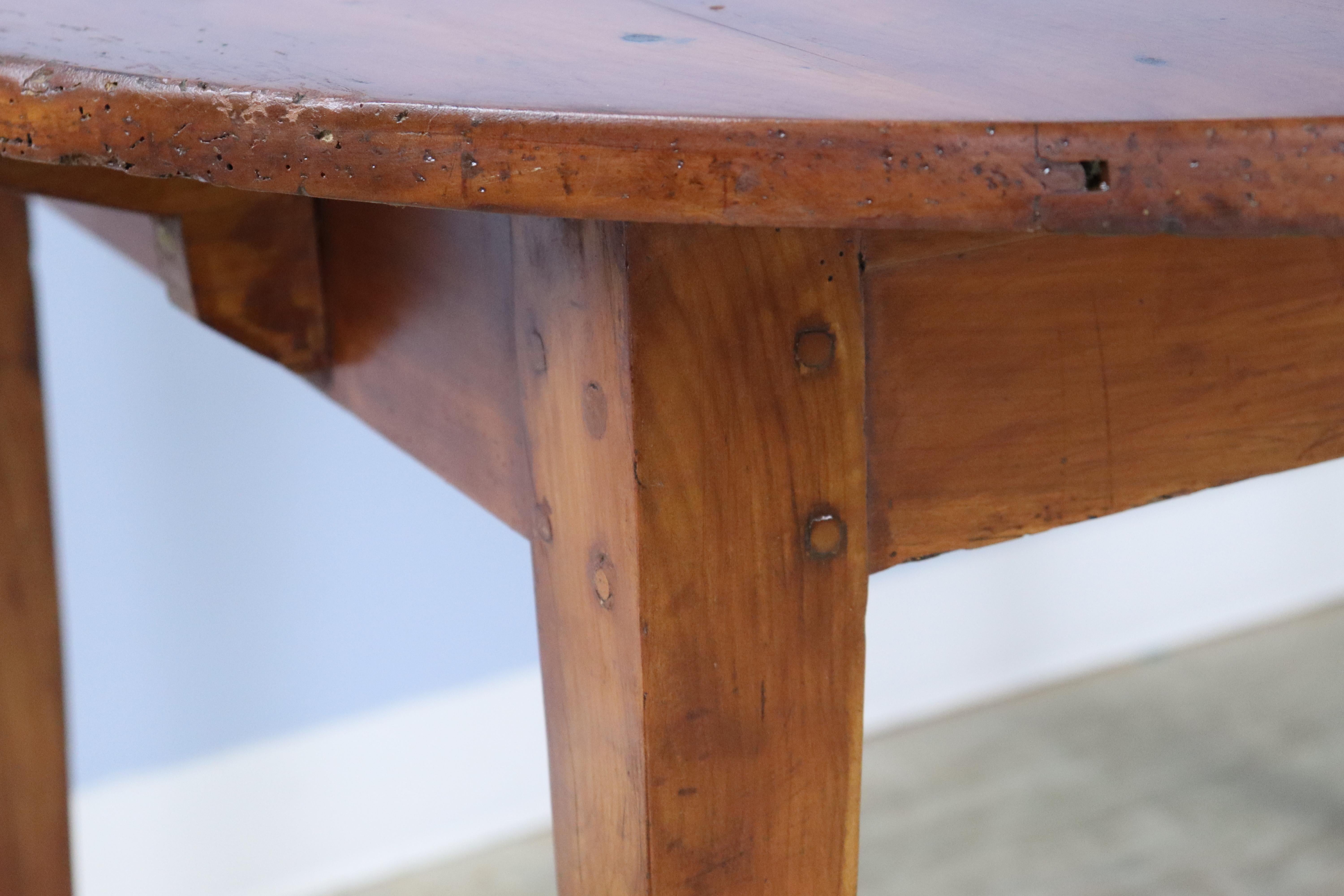Round Antique Fruitwood Dining Table 2