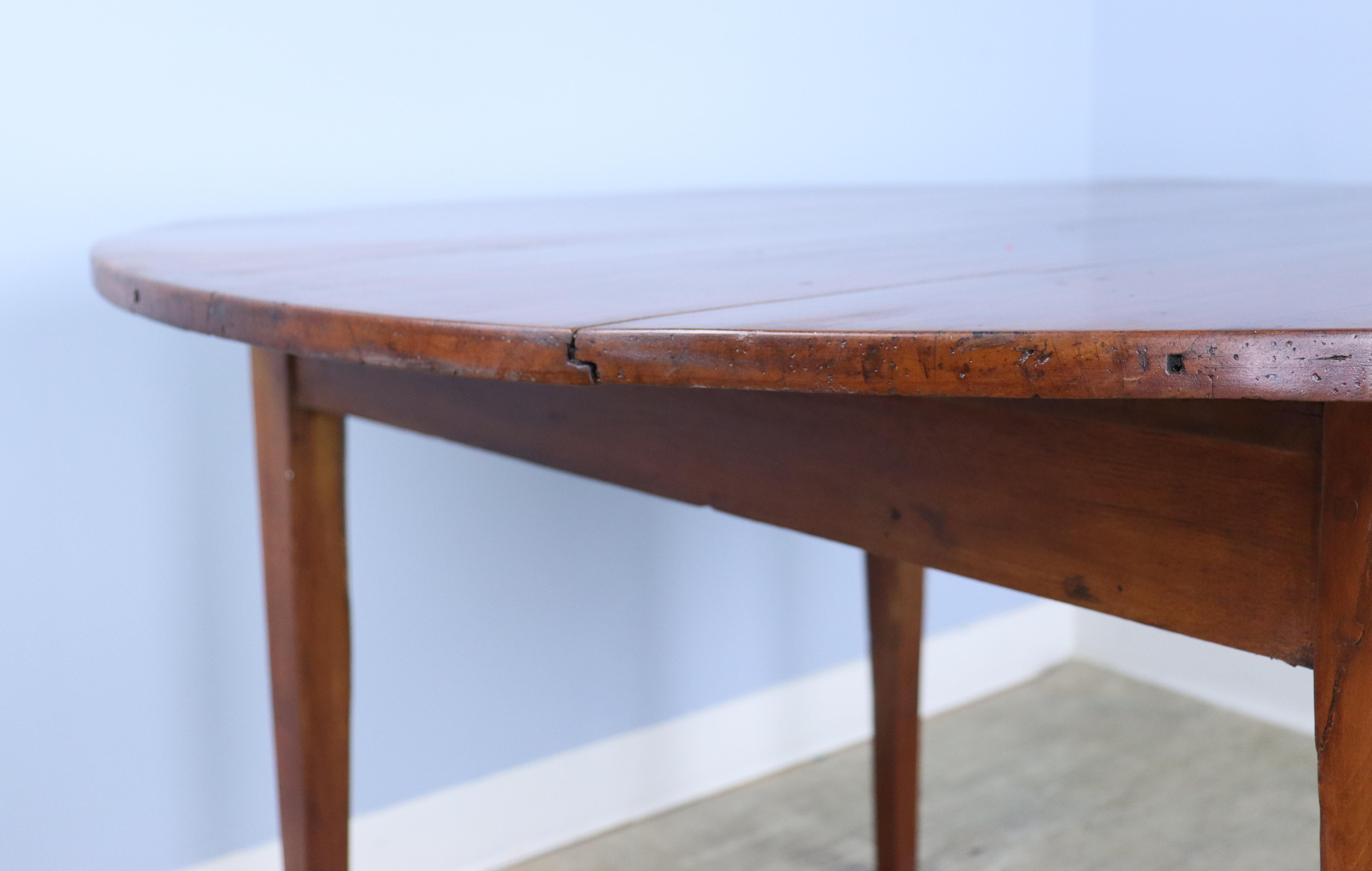 Round Antique Fruitwood Dining Table 4