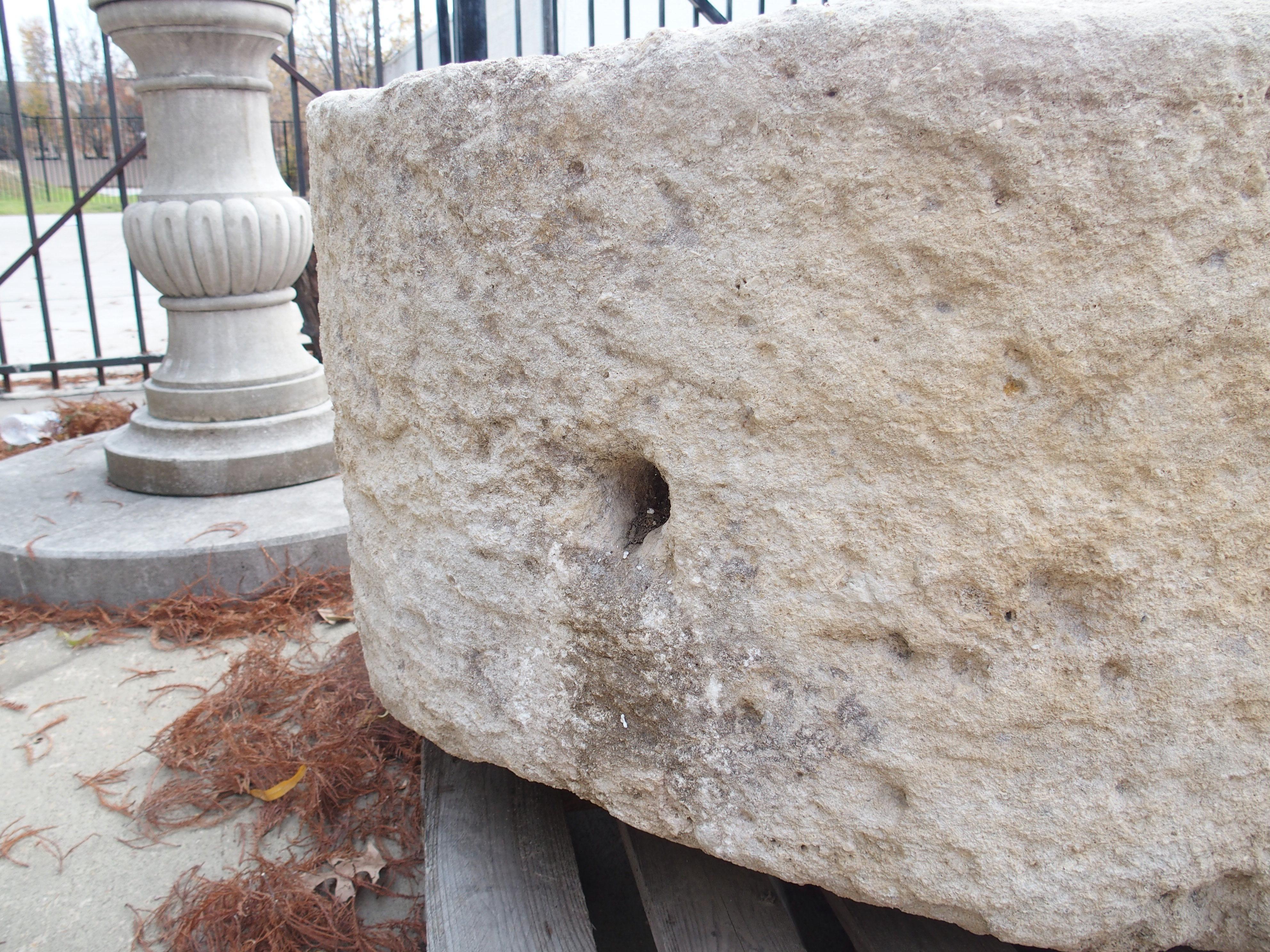 Round Antique Spanish Limestone Trough or Planter, 19th Century 2