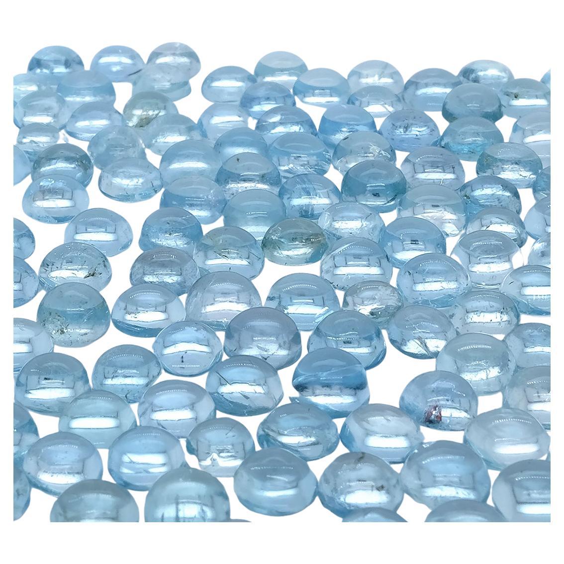 Round Aquamarine Cabochons Cts 105.90