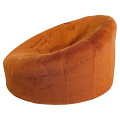 Vintage Round Armchair designed as an oversized pouf, in style of Pierre Paulin