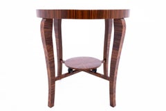 Round Art Deco coffee table, Poland, mid 20th century. after renovation.