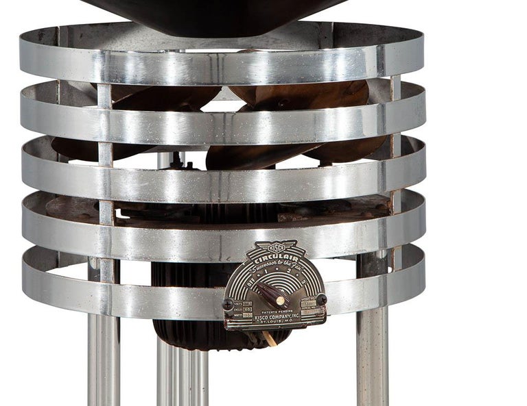 Round Art Deco Machine Age Chrome Cigar Table Kisco Company For Sale at ...