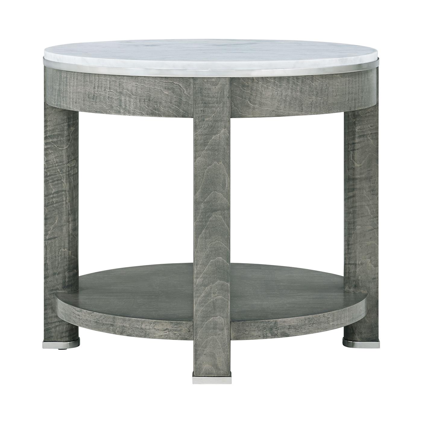 Art déco Table d'appoint ronde en marbre Art Déco en vente
