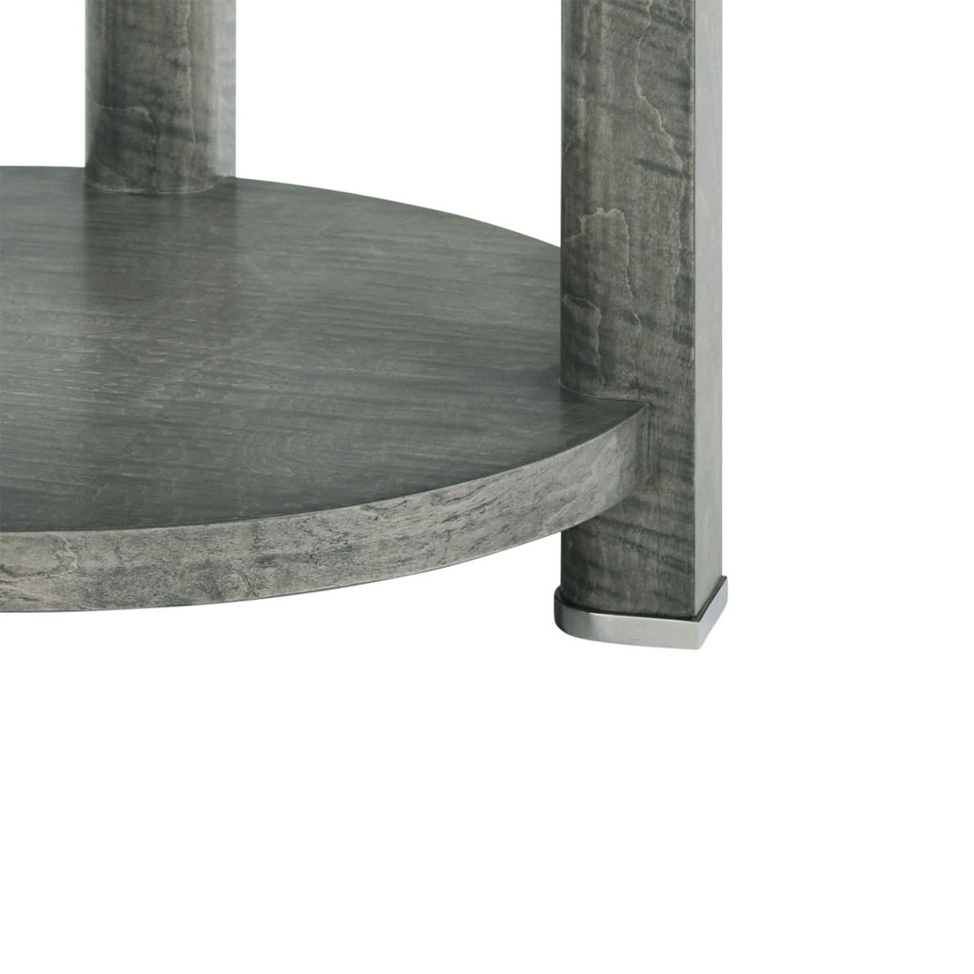 Vietnamien Table d'appoint ronde en marbre Art Déco en vente