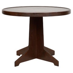 Round Art Deco Rare Bakelite Brown Side Table