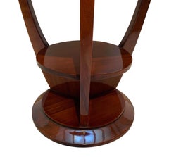 Round Art Deco Side Table, Palisander, Signed, French Polish, France, circa 1925
