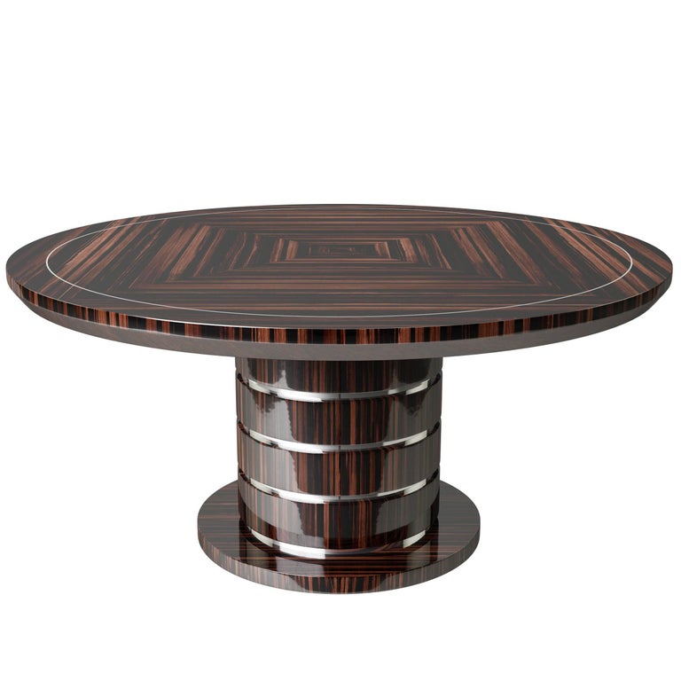Round Art Deco Style Dining Table For Sale at 1stdibs
