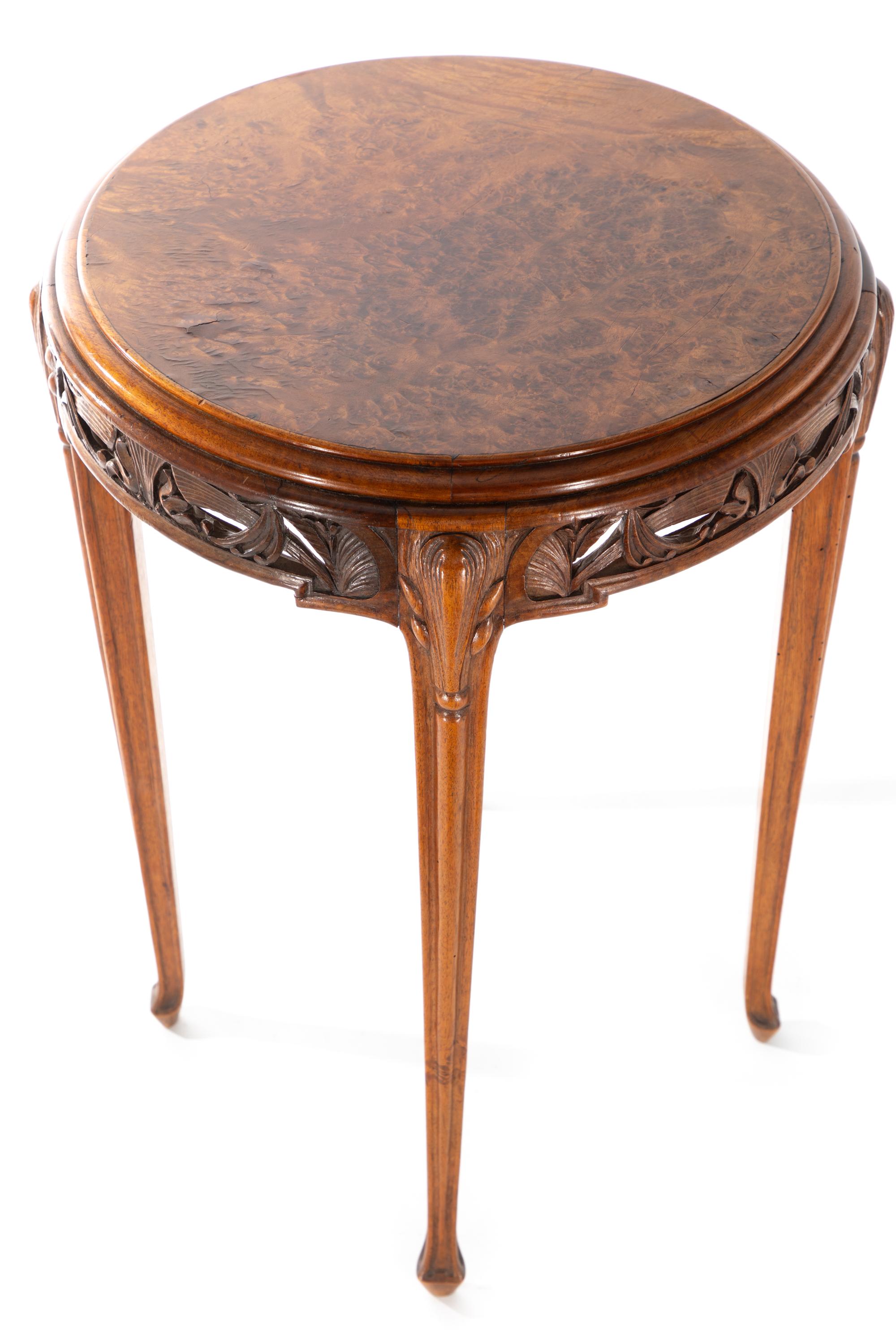 Round Art Deco Style End Table For Sale 1