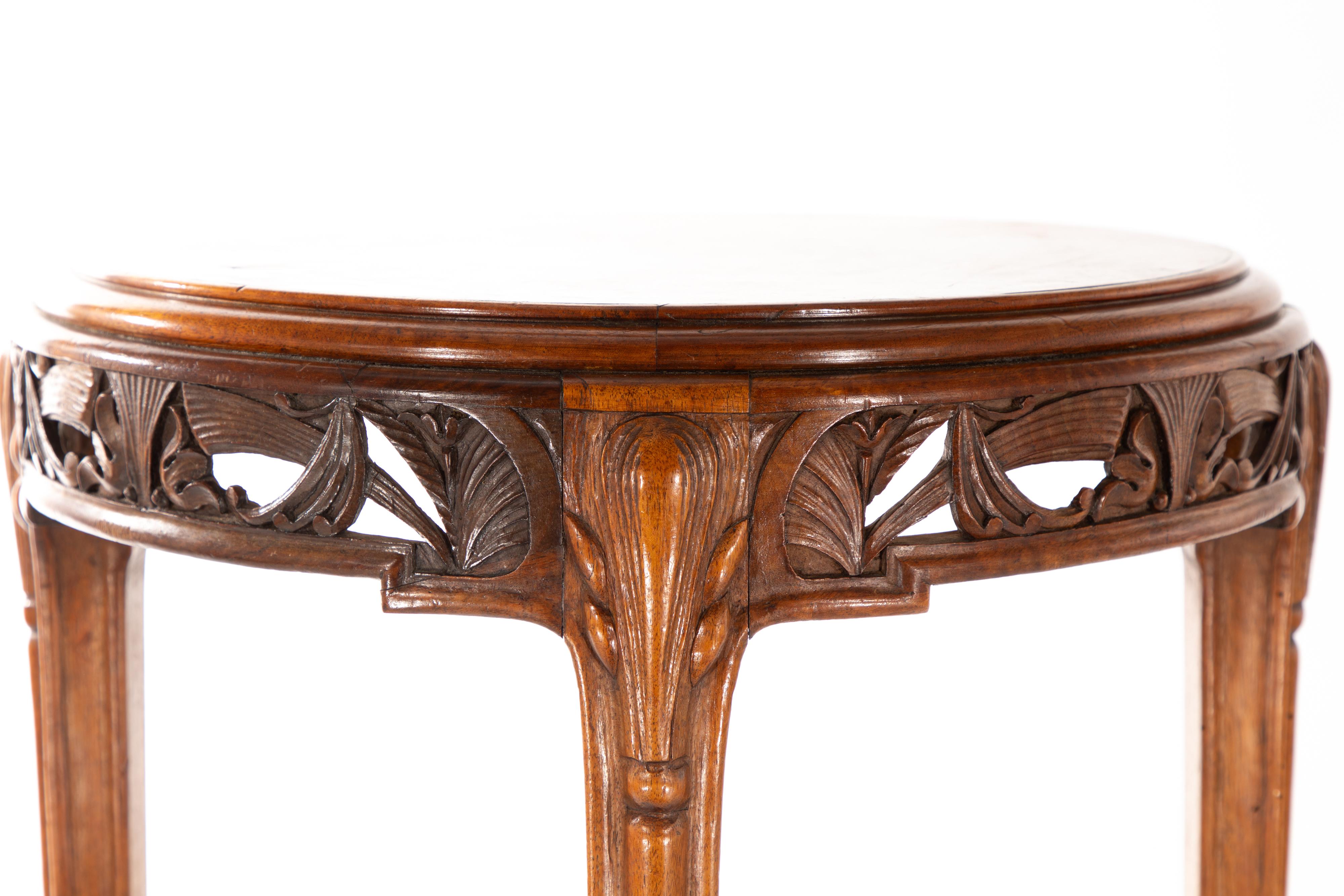Round Art Deco Style End Table For Sale 2