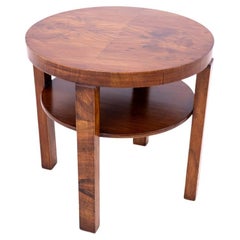 Round Art Deco table, Poland, 1940s. After renovation.
