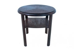 Round Art Deco Table, Poland, 1940s, Renovated