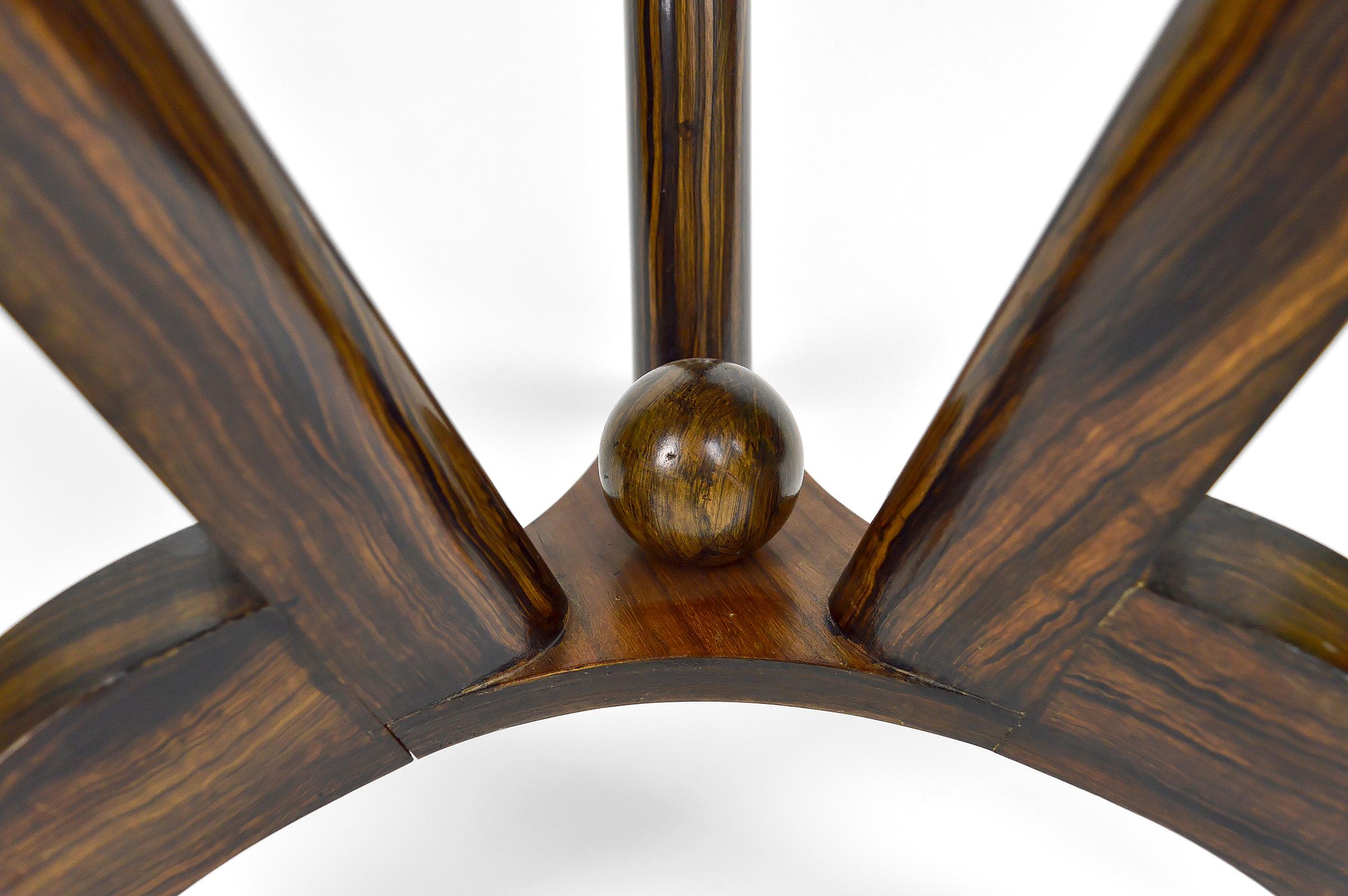 Round Art Deco Trompe-l'Oeil Side Table, France, Circa 1930 8