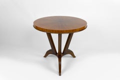 Tavolino rotondo Art Déco Trompe-l'Oeil, Francia, 1930 circa