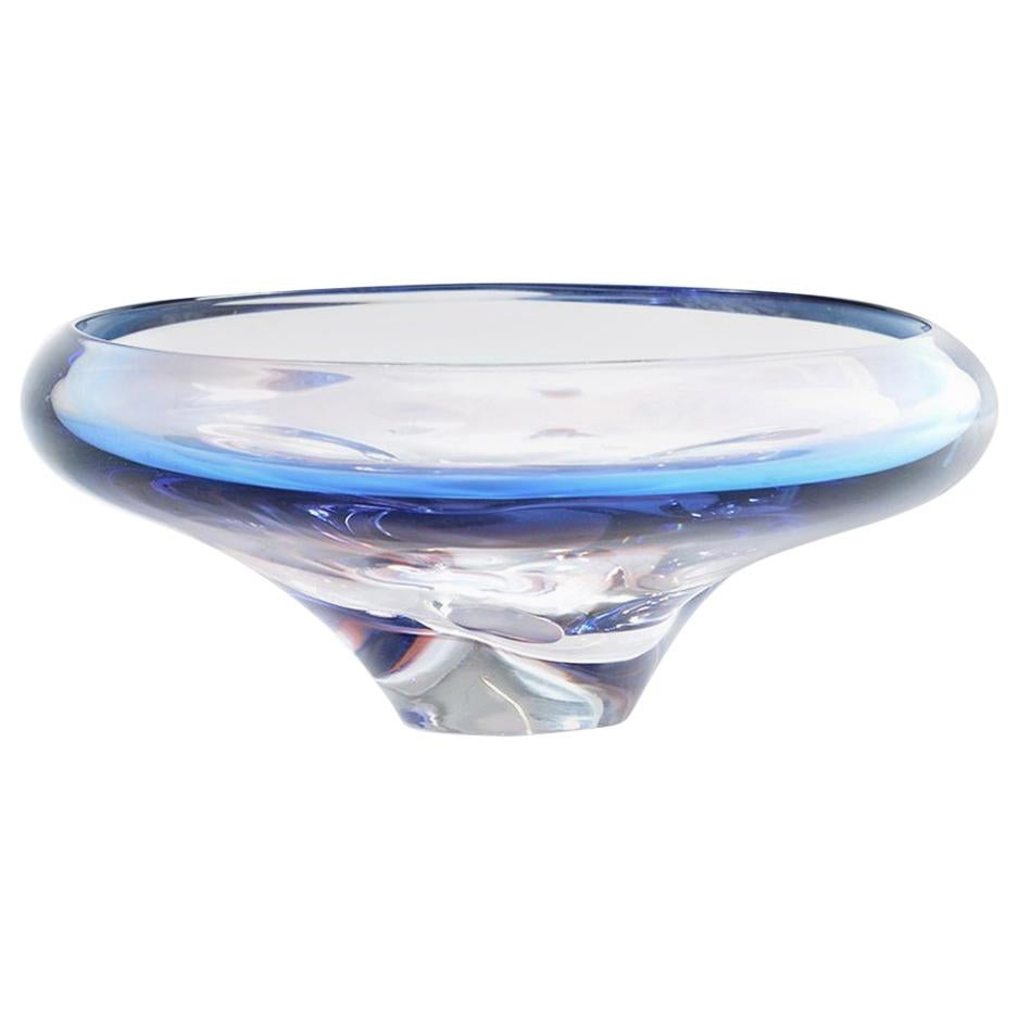 Round Art Glass Bowl by Frantisek Zemek, Czechoslovakia, circa 1960 For Sale