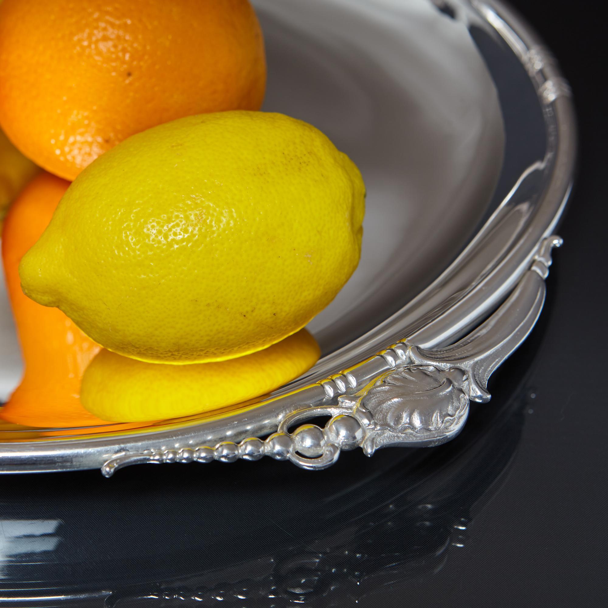 Bandeja redonda Art Nouveau americana de plata de ley para servir en Bueno estado para la venta en London, GB