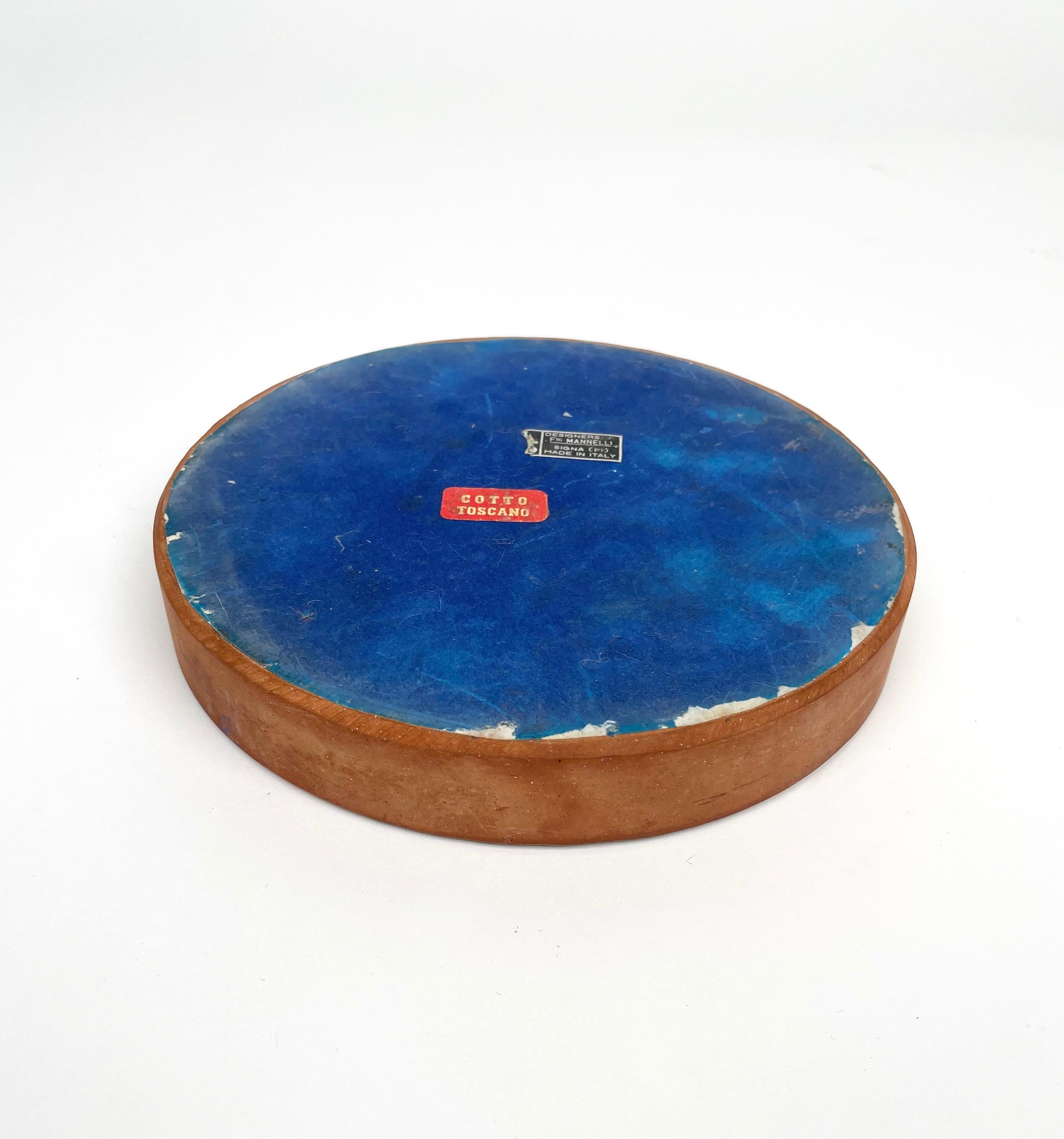 Posacenere o Videopoche rotondo in terracotta di Fratelli Mannelli, Italia, anni '70 in vendita 3
