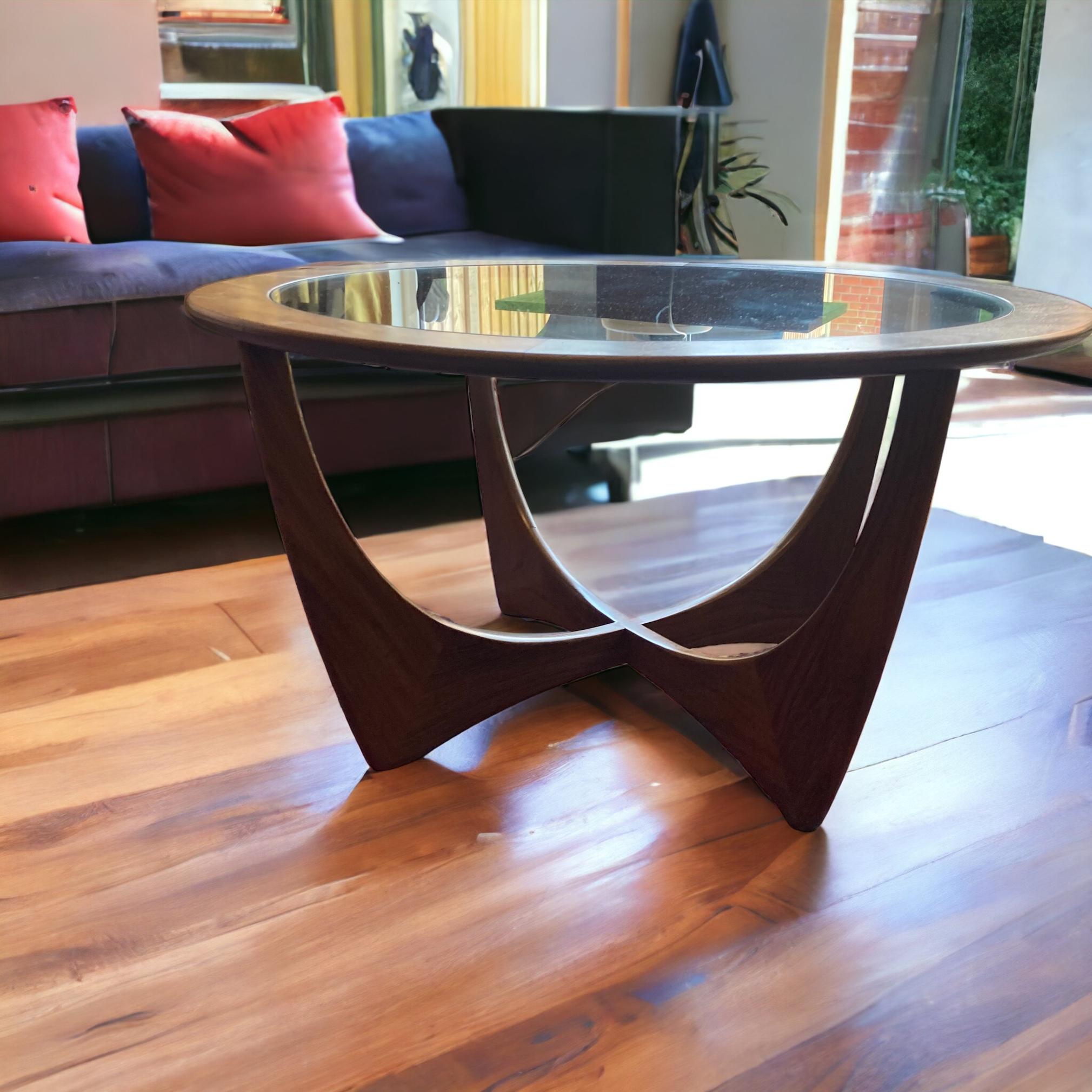 Glass Round Astro Victor Wilkins for G-plan Coffee Table
