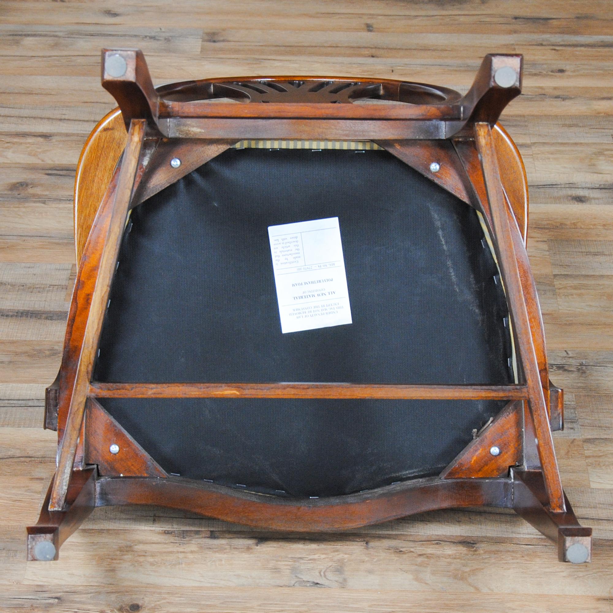 Round Back Inlaid Chairs, Set of 10 For Sale 5