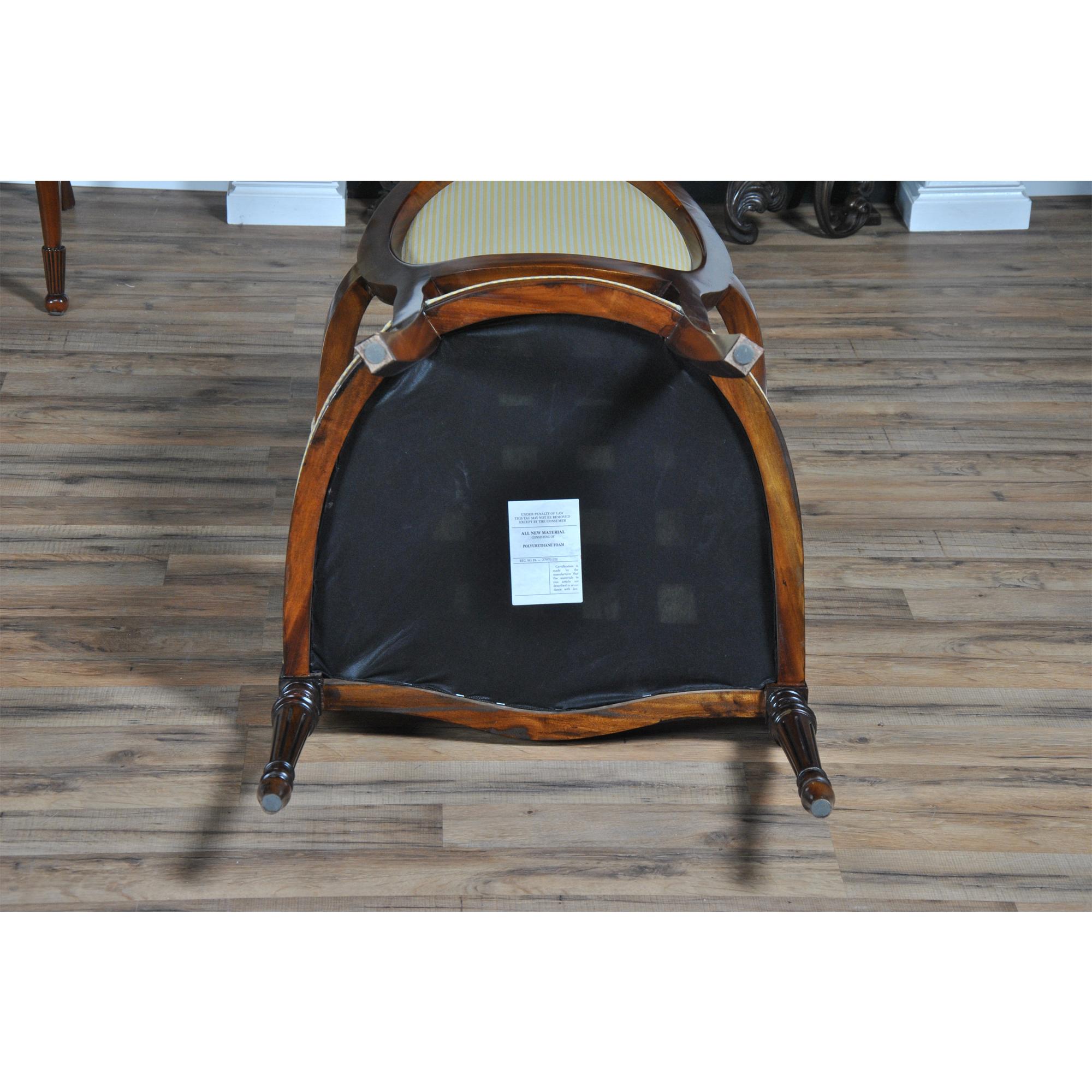 Round Back Mahogany Chairs, Set of 10 For Sale 4