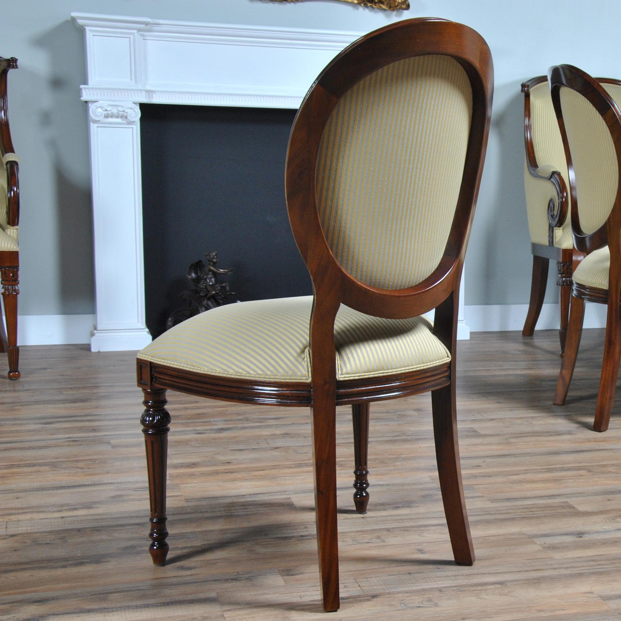 Round Back Mahogany Chairs, Set of 10 9