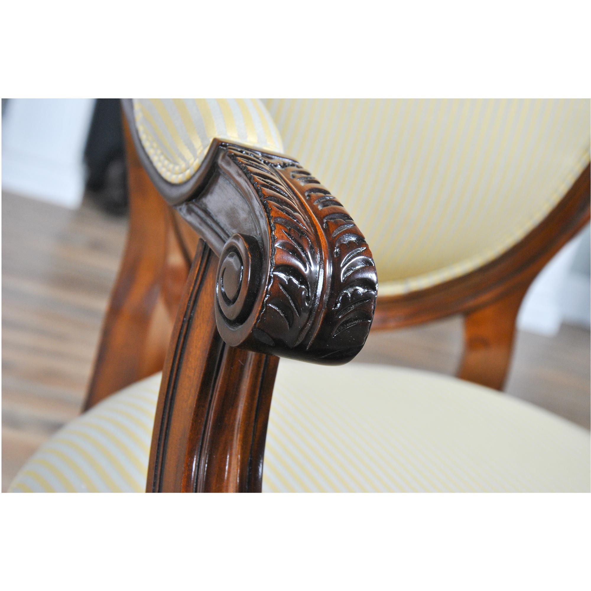 Round Back Mahogany Chairs, Set of 10 In New Condition In Annville, PA