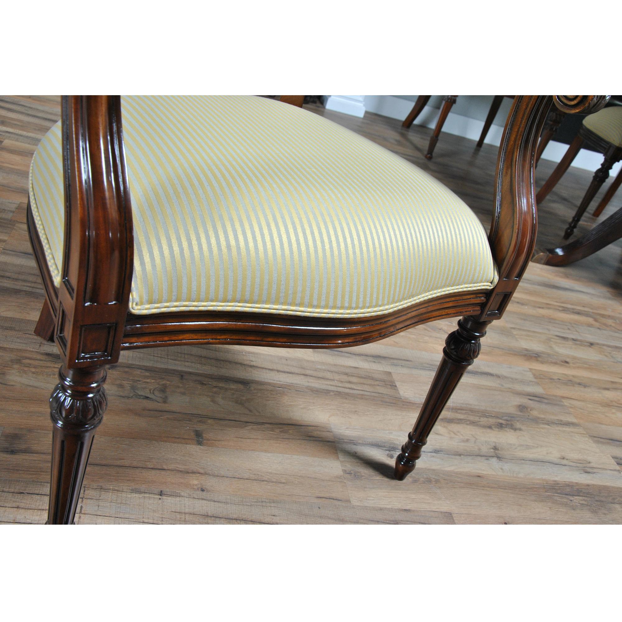 Round Back Mahogany Chairs, Set of 10 For Sale 1